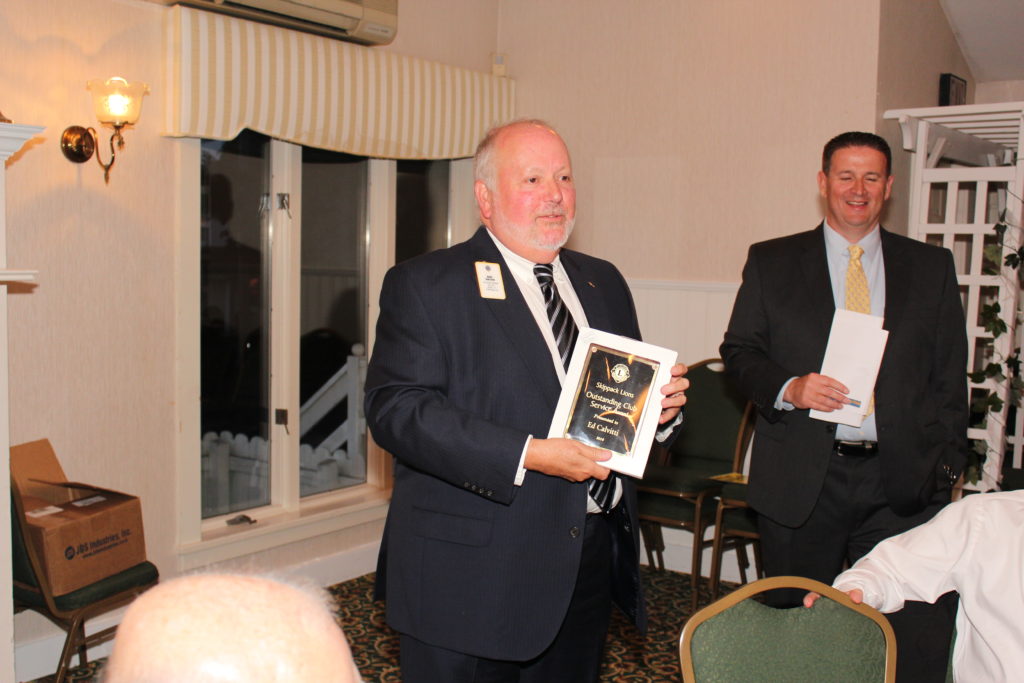 Ed Calvitti Club Service Award Accepted by Mark Berchem